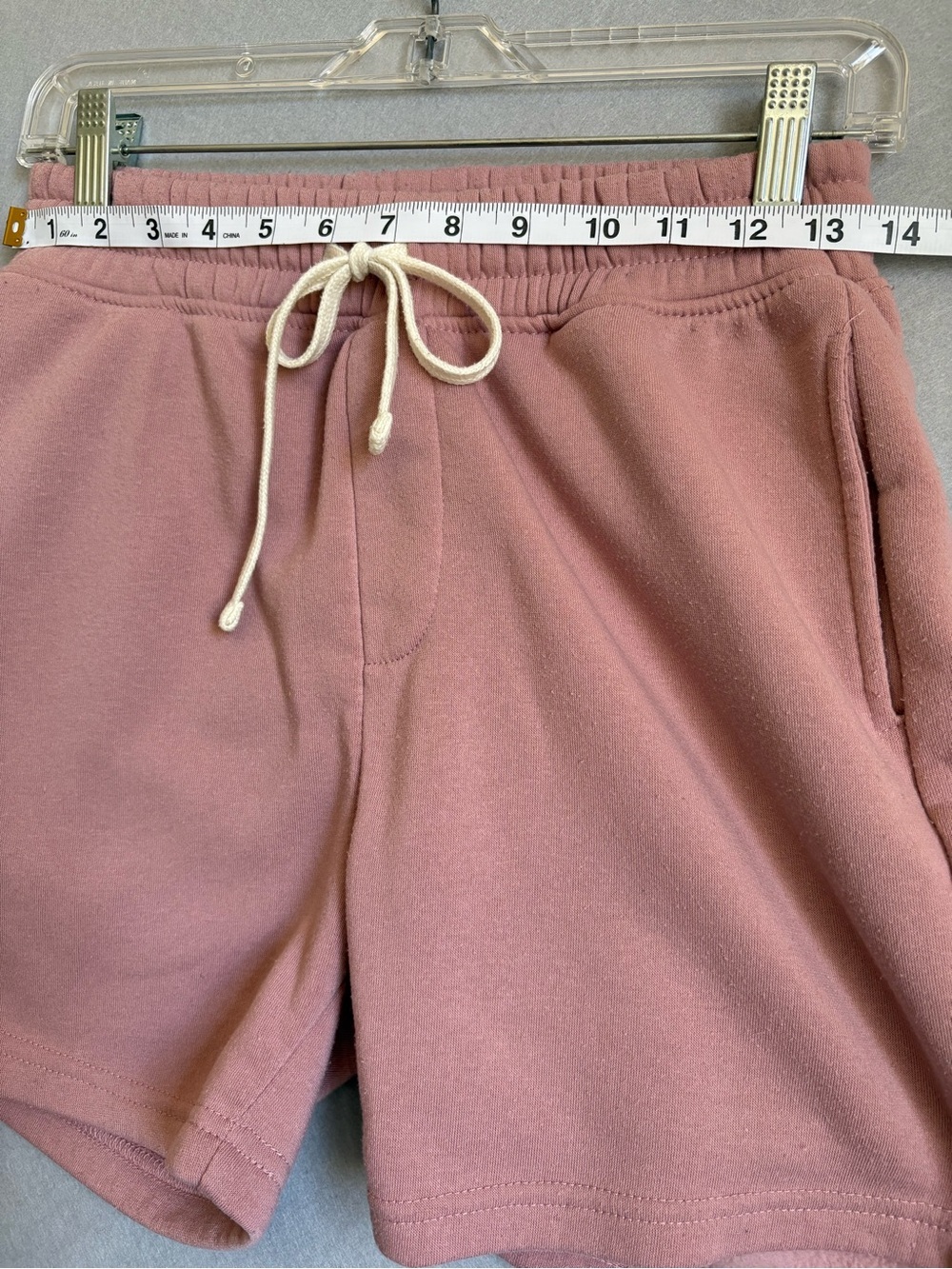 Brooklyn Cloth Co. Dusty Rose Drawstring 5” Lounge Core Fleece Shorts sz S - Picture 3 of 9
